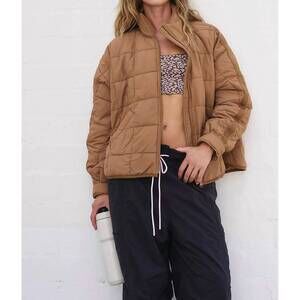 NEW FREE PEOPLE pippin packable puffer jacket in twig